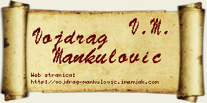Vojdrag Mankulović vizit kartica